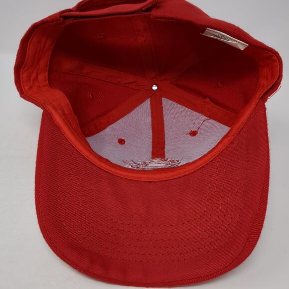 Chicago Dogs Strapback Baseball Cap Red One Size Adjustable Embroidered 6 Panel - Picture 7 of 9